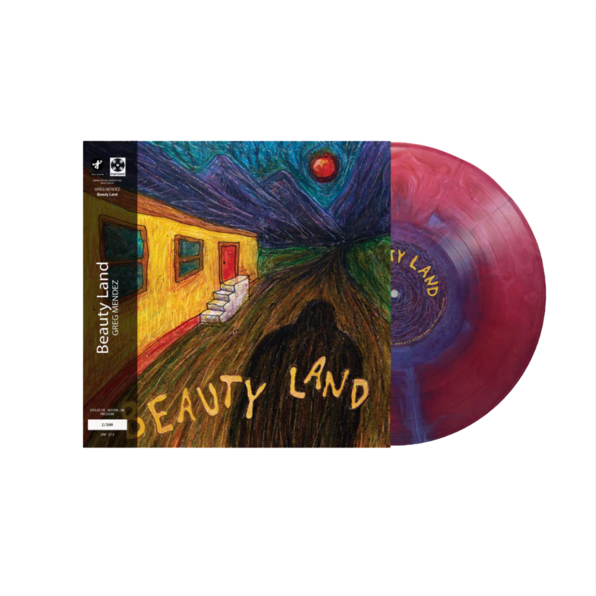 GREG MENDEZ - BEAUTY LAND - RED NEBULA SPLASH VINYL LP