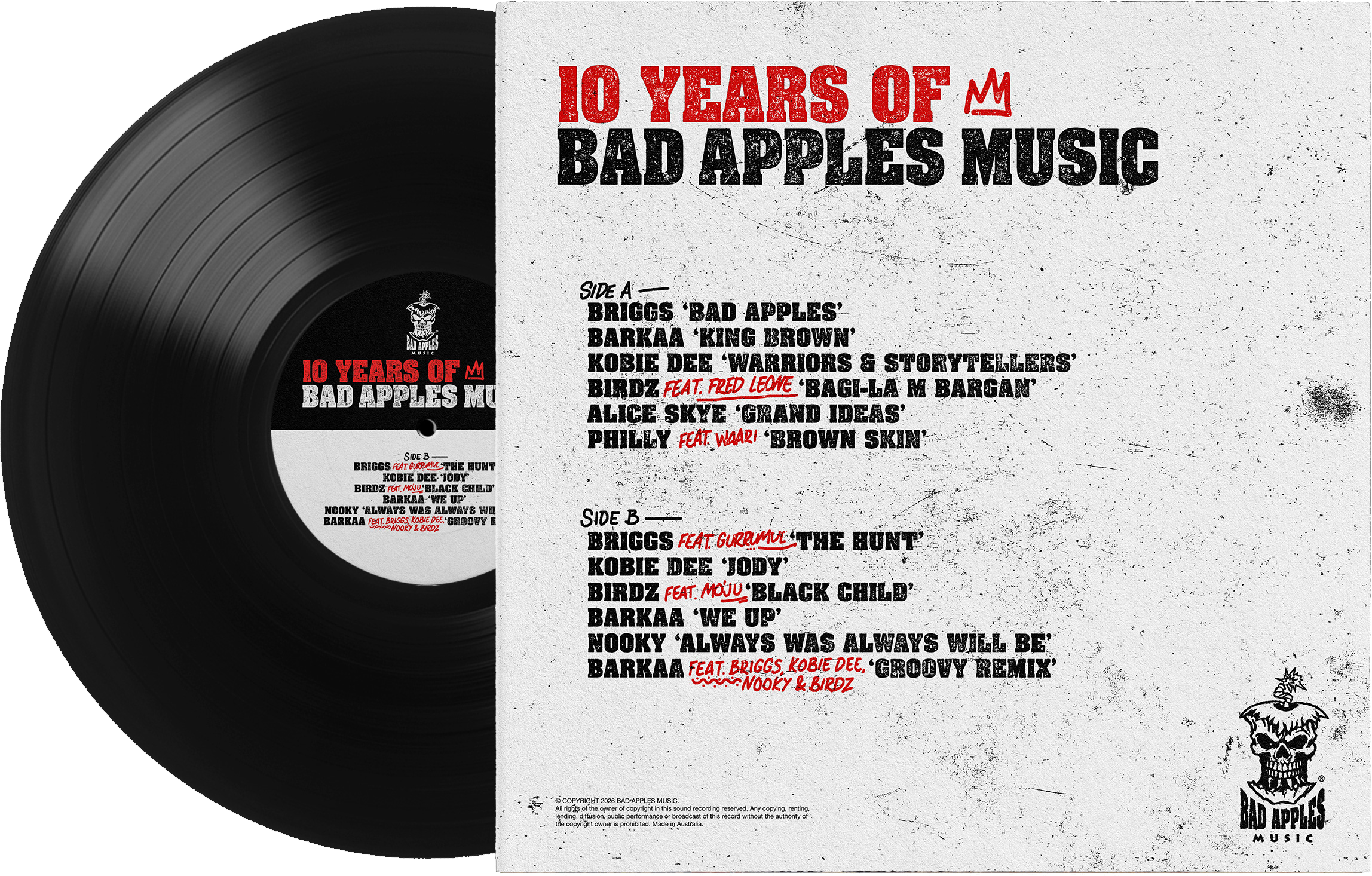 BAD APPLES - 10 YEARS OF BAD APPLES MUSIC - 5 vinyl lp BUNDLE