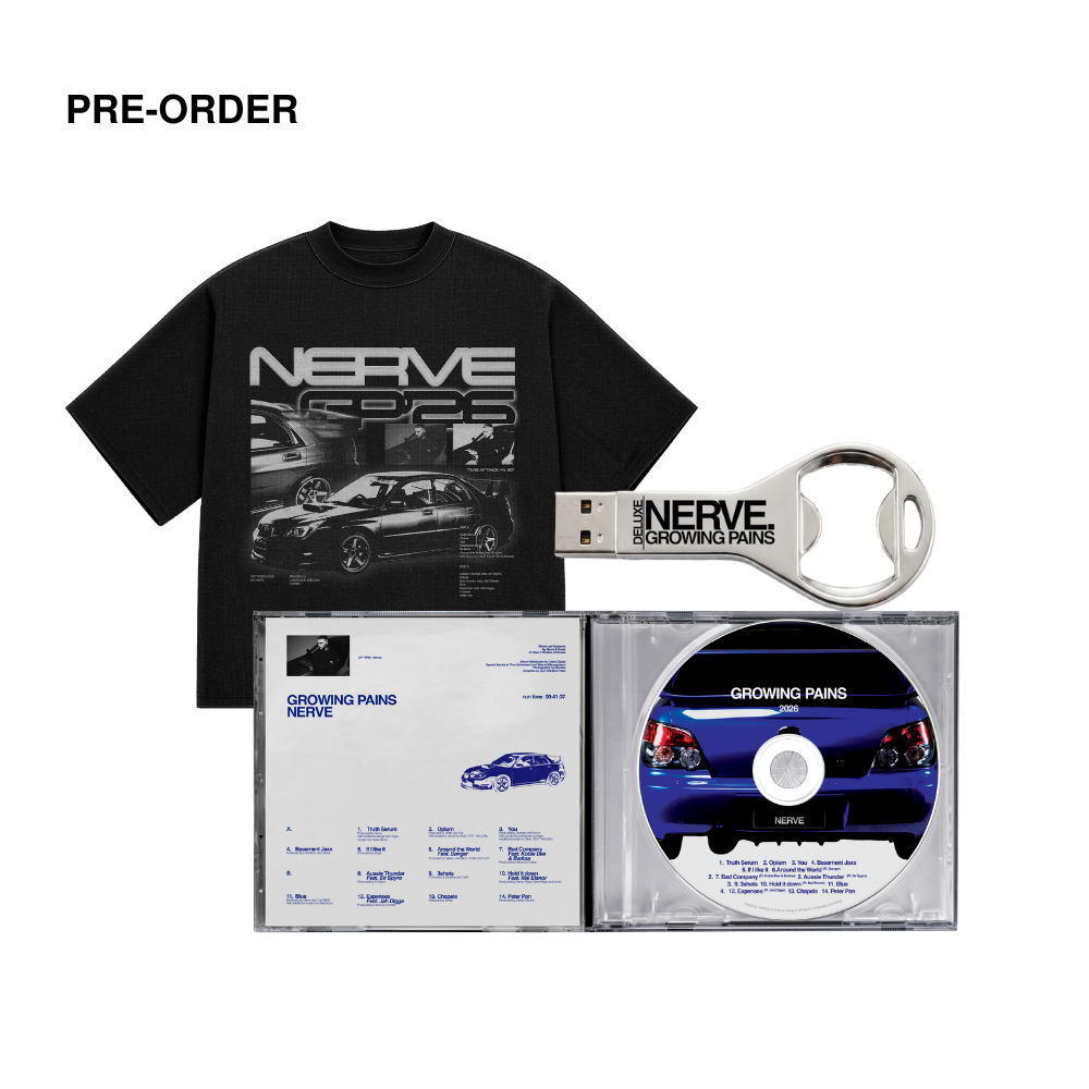NERVE - GROWING PAINS - T-SHIRT + CD + USB BUNDLE