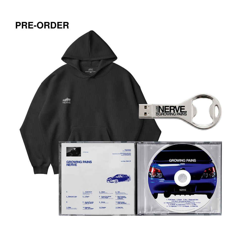 NERVE - GROWING PAINS - HOODIE + CD + USB BUNDLE