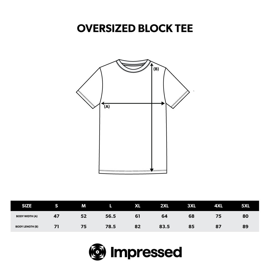 Limited Edition Impressed OVERSIZE TEE - IMPM014 WHITE 'FIRST PRESS ENERGY'