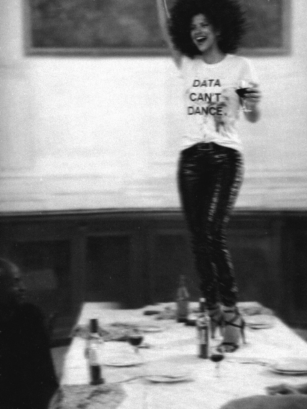 Limited Edition Impressed WHITE TEE - IMPM010 'DATA CAN'T DANCE'