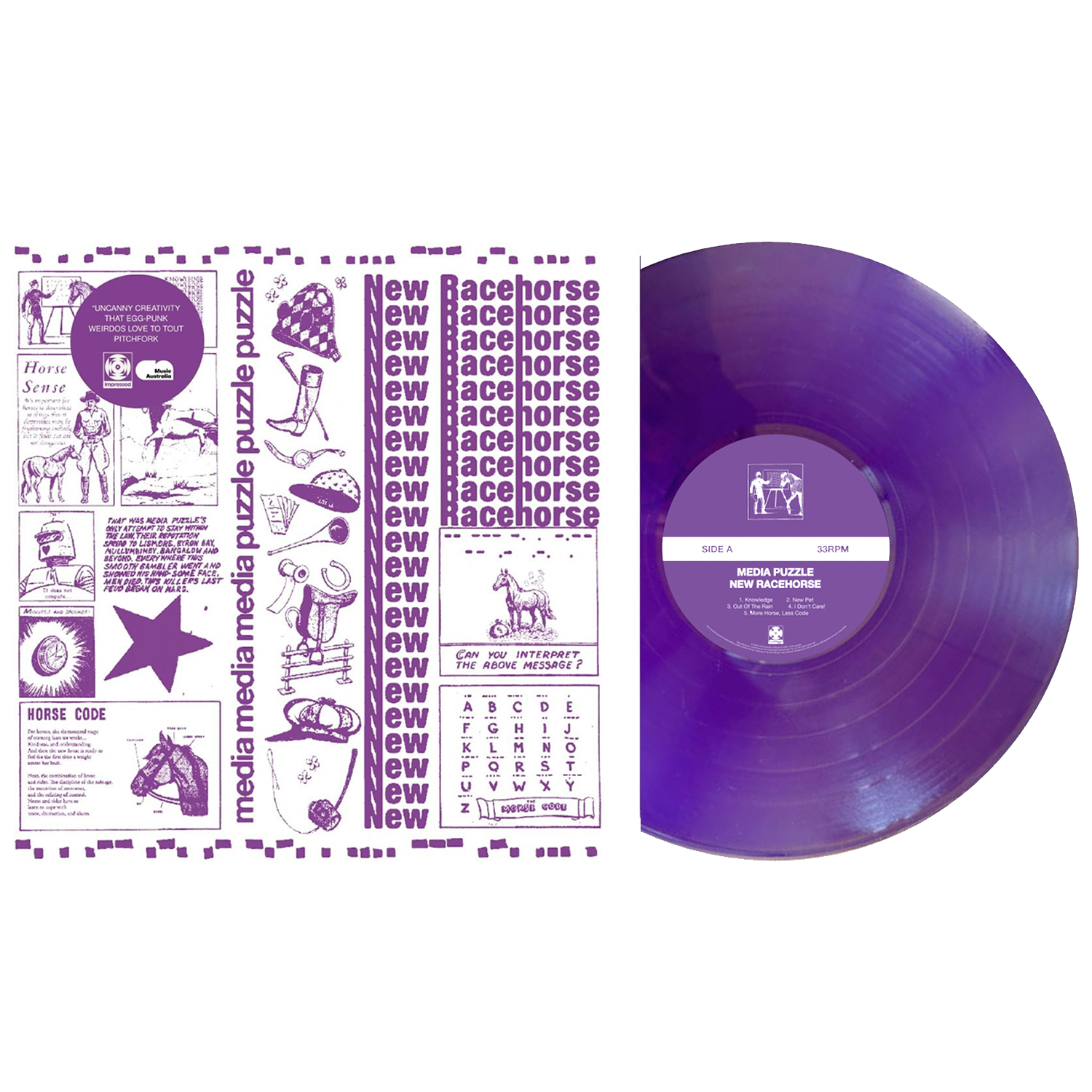 Media Puzzle - New Racehorse - EXCLUSIVE PURPLE & WHITE MARBLE VINYL LP